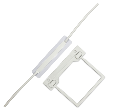 Tubeclip 3-Piece 95mm (Adhesive base, White bar & U piece)